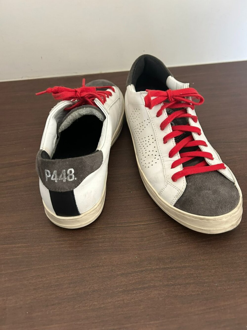 P448 John Fluo Leather Trainers Men's EU 42